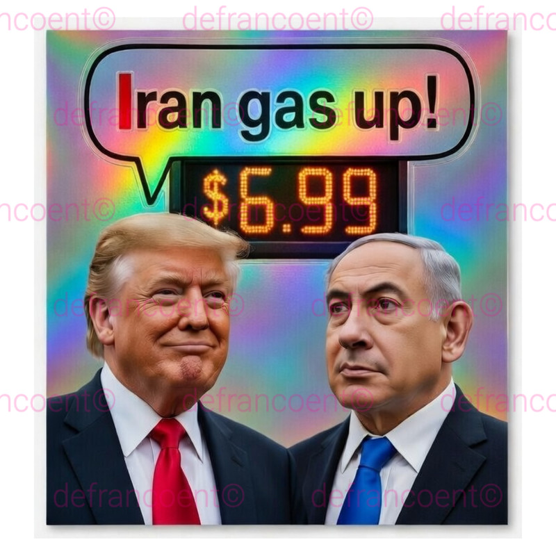 Gas Stickers Trump I Did That Gas Pump Iran Gas Prices Up! 100 pk Bibi Holo