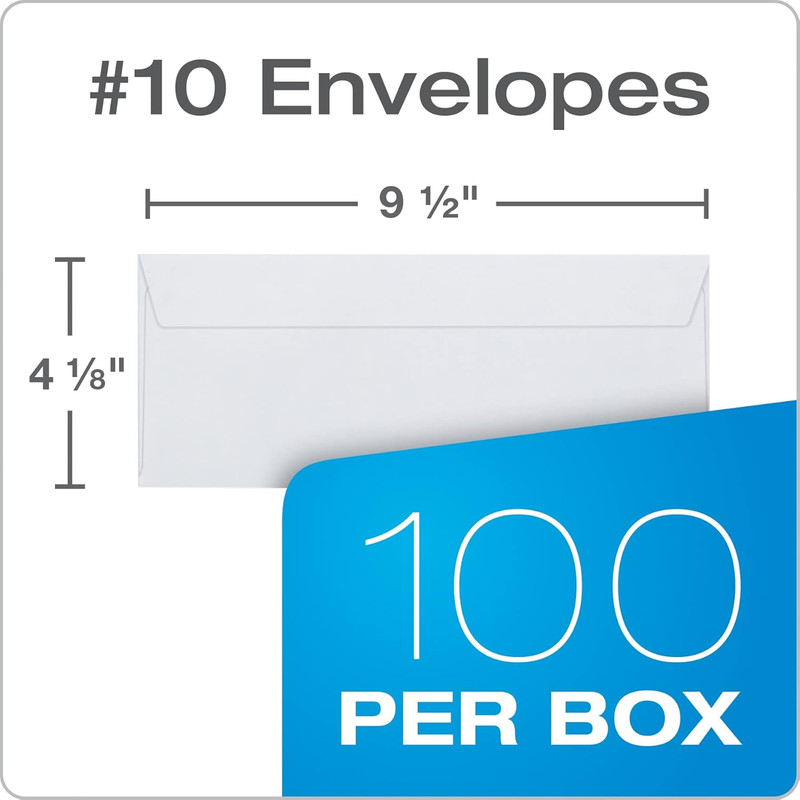 #10 Security Envelopes, No Window, Redi-Strip Self Seal Envelopes, 24-Lb White W gallery