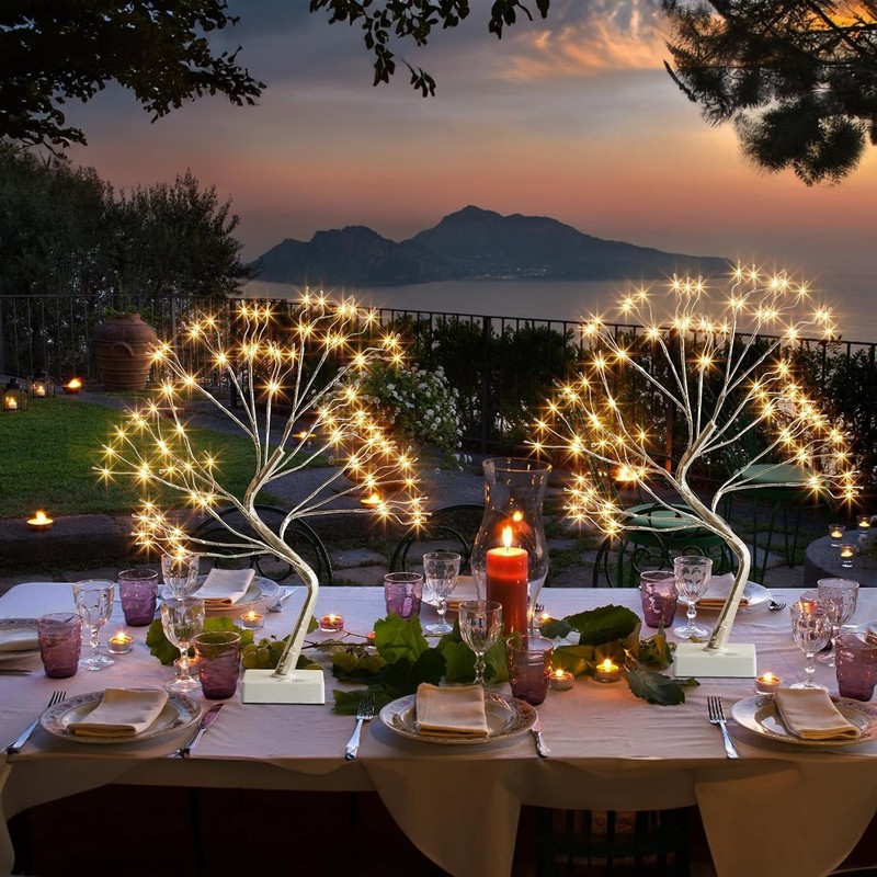 Fairy Lights Spirit Tree, 2PK Bonsai Tree Light, 108 LED Warm White Fairy Light gallery