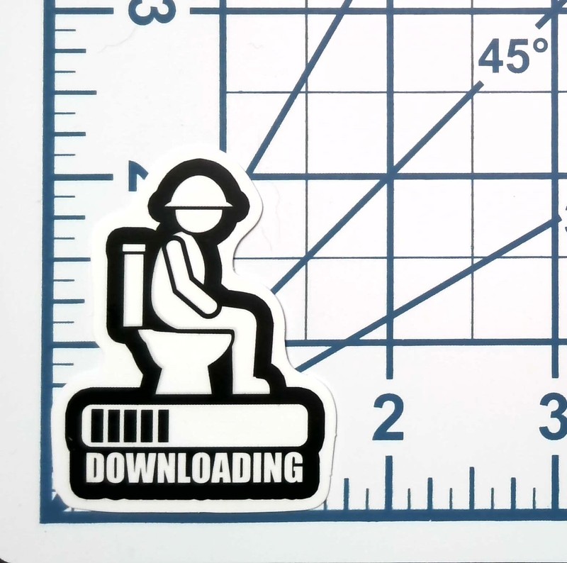 Downloading Toilet Hardhat Die Cut Vinyl Sticker Decal Funny Construction Worker gallery