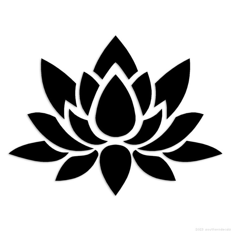 Lotus Flower – Decal Sticker – Multiple Colors & Sizes – ebn6145