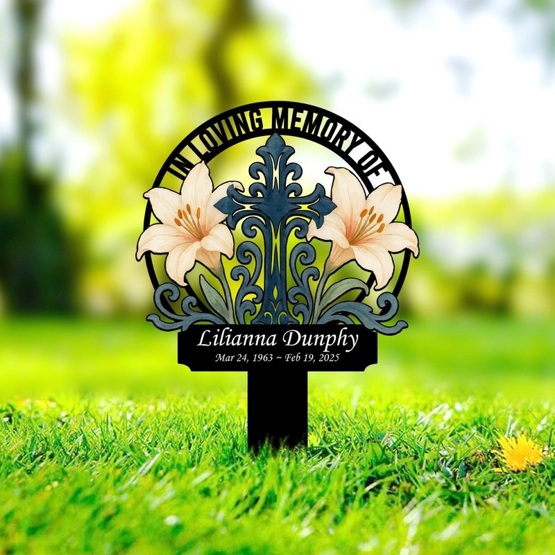 Personalized Memorial Garden Stake, In Loving Memory Sympathy Gift gallery
