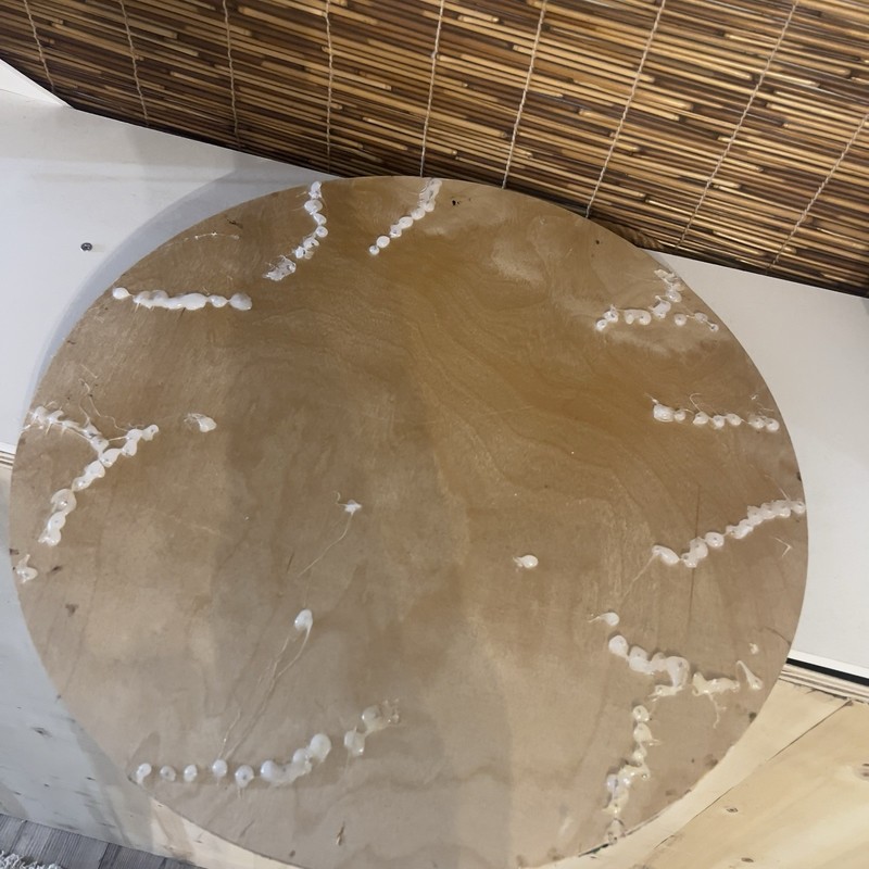 Rustic Wood Round Decorative Leather Wall Hanging Our Happy Place Hair On The Hi gallery