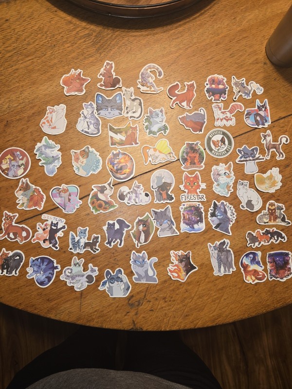 Warrior Cat Stickers For Water Bottles: 52 Piece