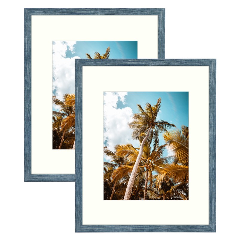 2 Pack 16×20 Picture Frame with Mat for 11×14 Picture High Definition Glass