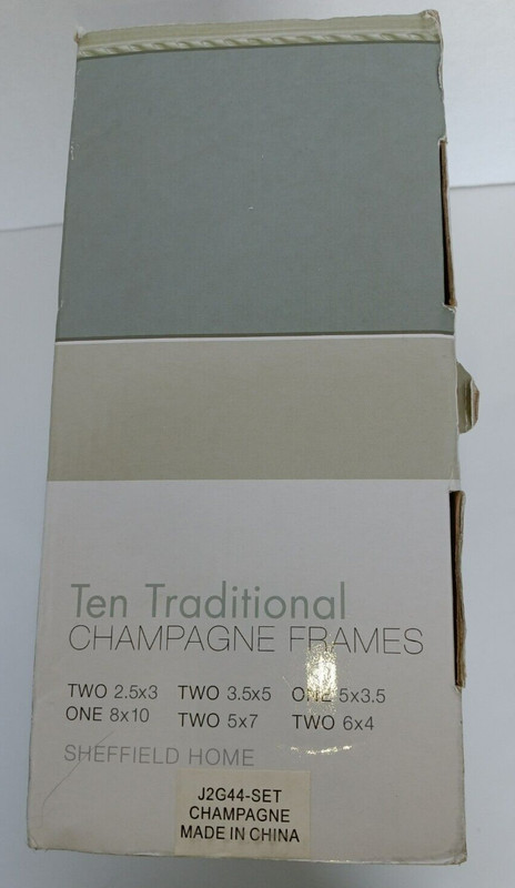 Picture Frames by Sheffield Home Traditional Champagne Set of 10 NEW in Box gallery