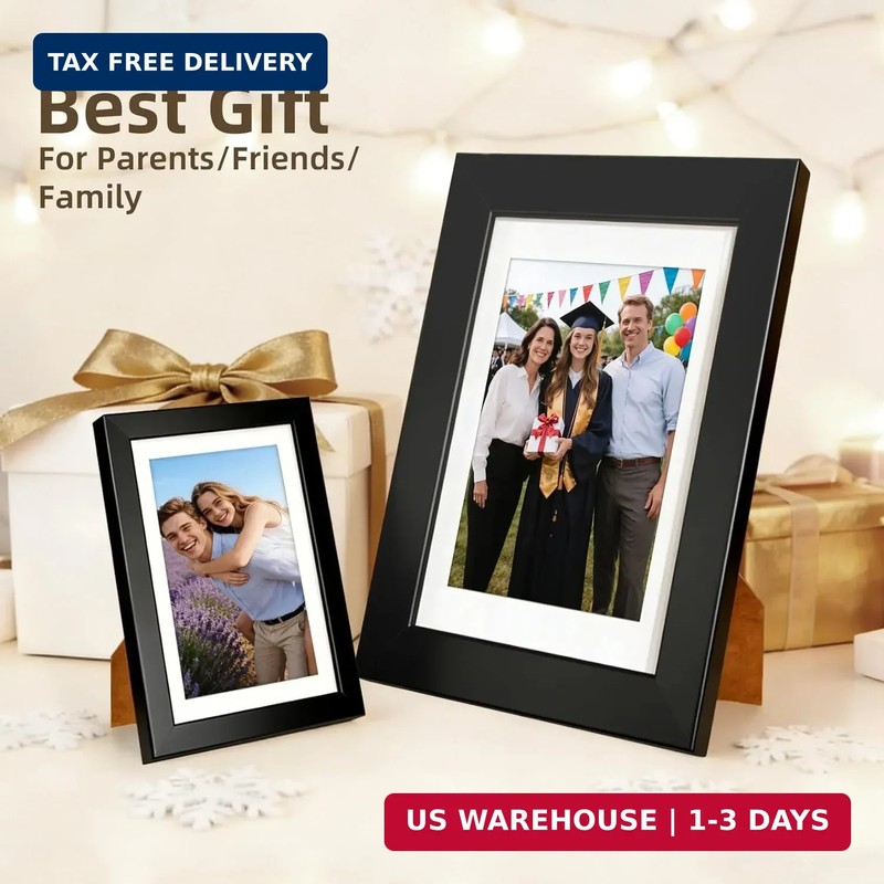 5x7 Picture Frame Set of 3, Display Pictures 4x6 with Mat or 5x7 Without, Multi gallery
