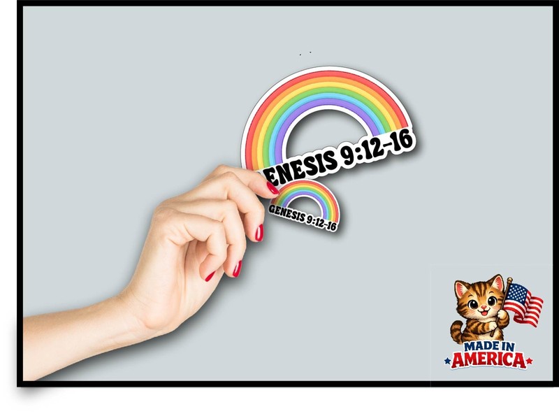 Genesis 9:12-16 Decal Sticker Rainbow Religious Meaning Bible Verse Quote God gallery