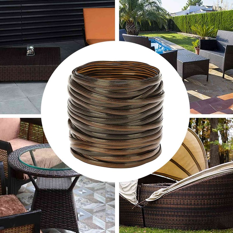 Coffee Gradient Flat Synthetic Rattan Weaving Material Plastic Rattan for9031 gallery