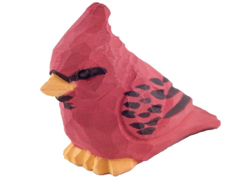 Cardinal Figure Miniature Red Bird Statue Carve Sculpture Decor Garden Topper gallery