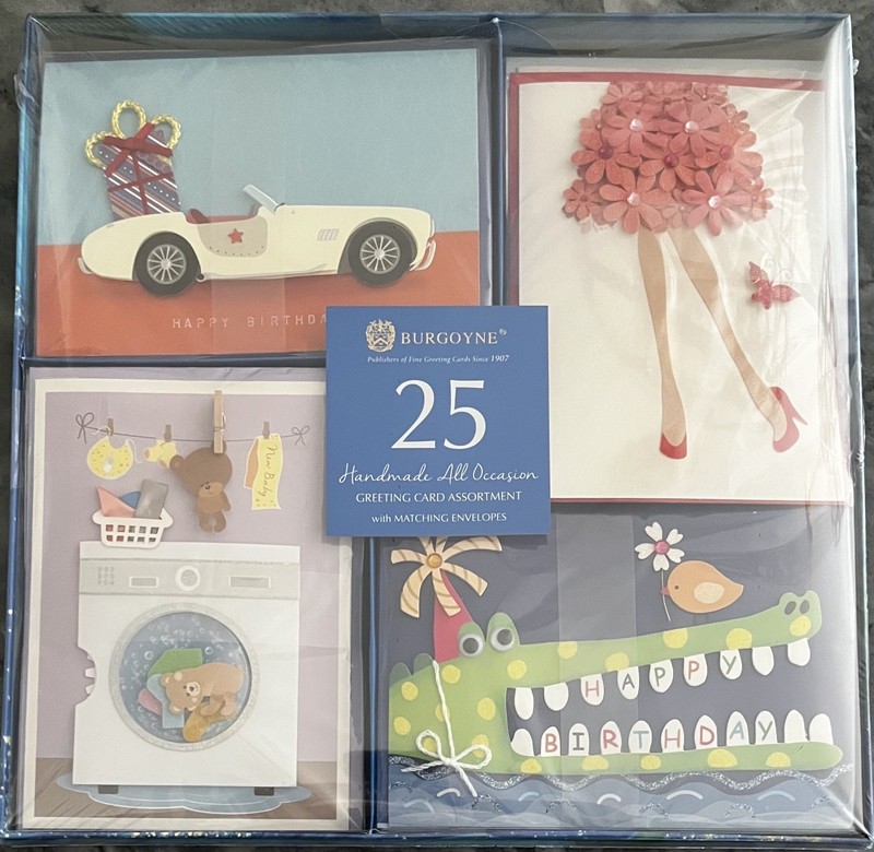 New Handmade 25ct All Occasion Greeting Card Assortment Plus Matching Envelopes