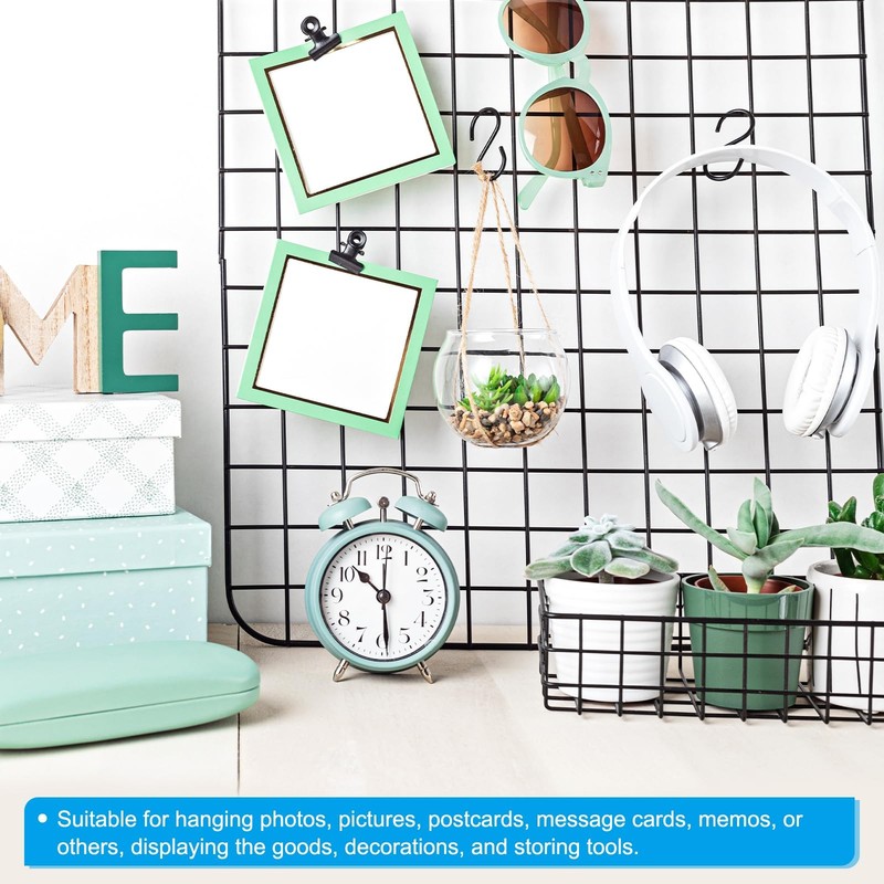 10x10 Inch Wall Grid Panel 2 Pcs Metal Wire Photo Wall Decorative Grid for Ph... gallery