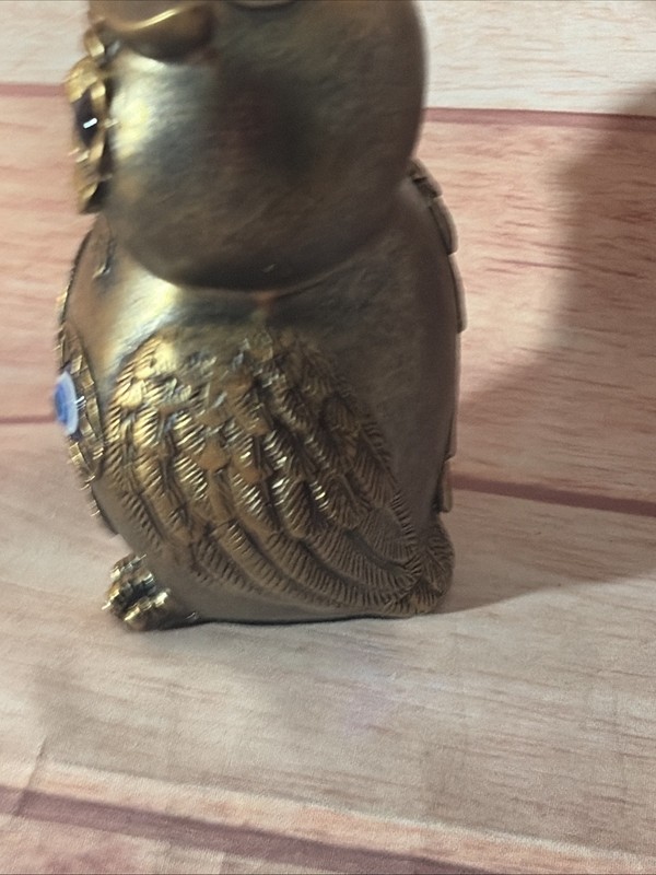 New Brass Owl Figurine Statue Home Decor 5" gallery