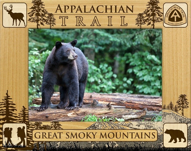 Appalachian Trail The Great Smoky Mountains Laser Engraved Wood Frame (8 x 10)