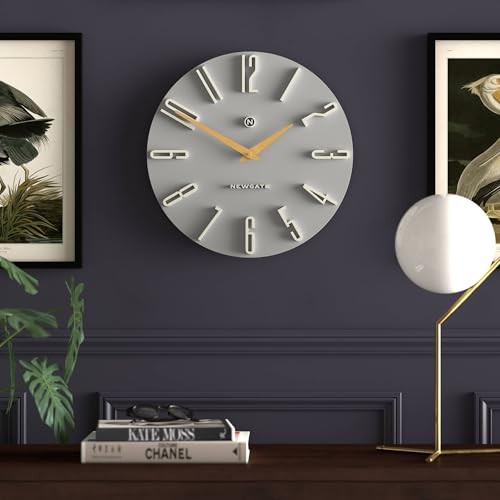 Empire State wall Clock | Round Sculpted Designer wall Clock | Overcoat Grey gallery