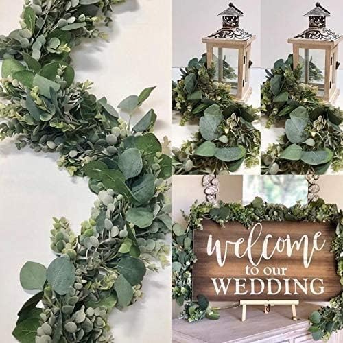6.2 Ft Long Faux Eucalyptus Greenery – Wedding Arch Summer Decor – Lambs Ear …