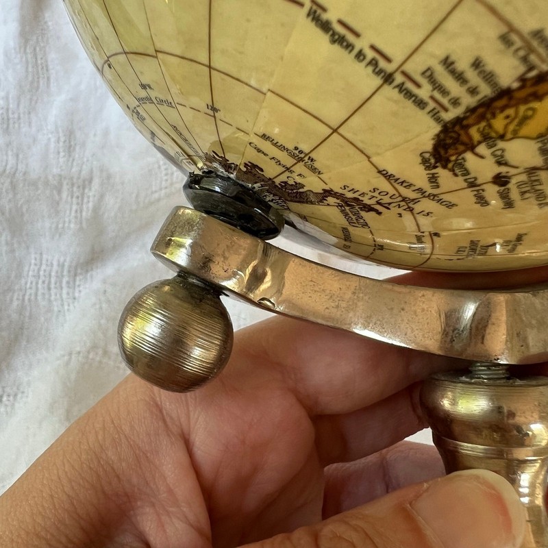 Decorative World Globe Antique Style Map Metal Stand Library Office Desk Decor gallery