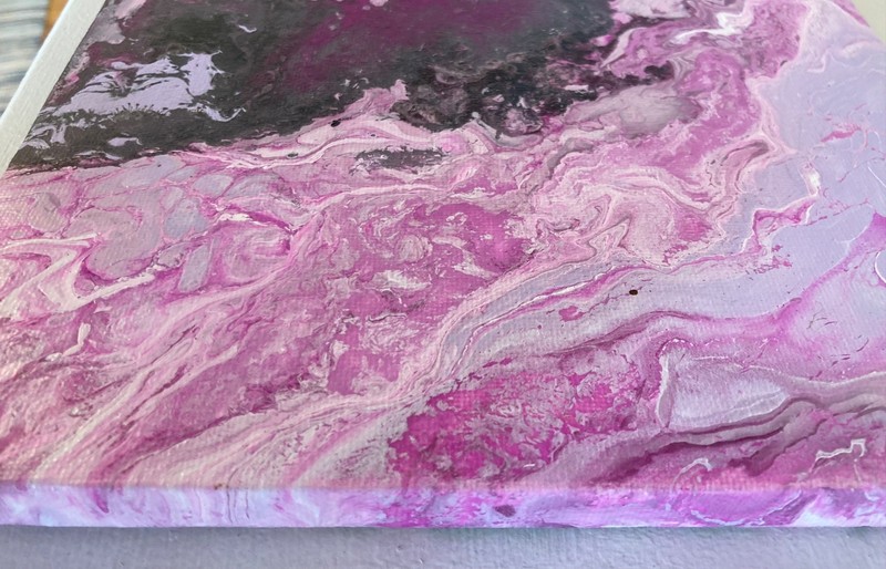 8x10 Inch Abstract Original Home Decor Art Marble Gift Pink Canvas Unique Find gallery