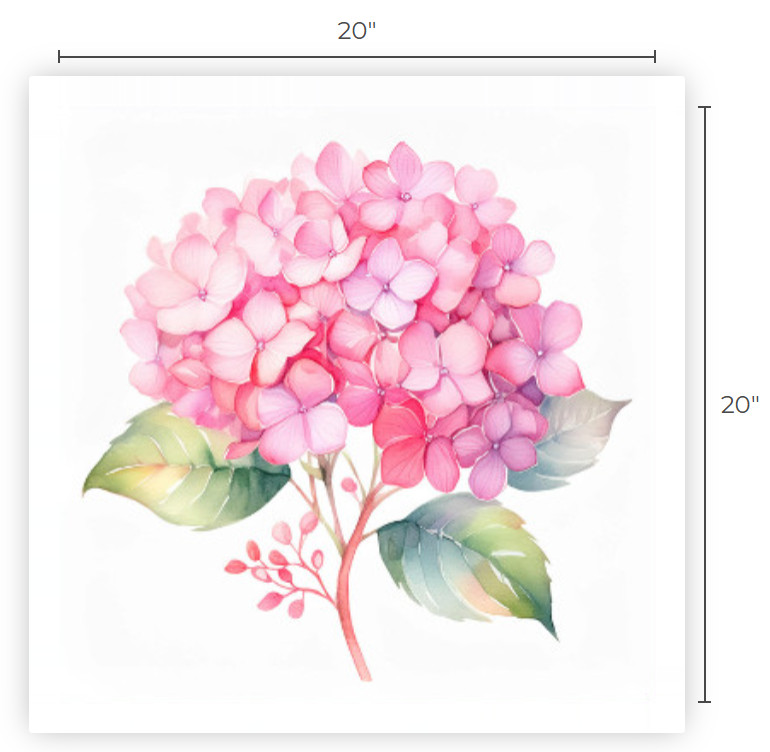 Canvas Art Floral Watercolor Painting Print 8x8" to 20x20" Unique gallery