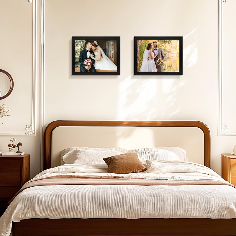 Golden State Art 11x14 Photo Wood Frame with Mat for 8x10 Picture BLACK gallery