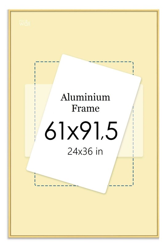 24x36inch Gold Matte Aluminium Poster Picture Photo Frame 61x91,5cm wall mounted gallery