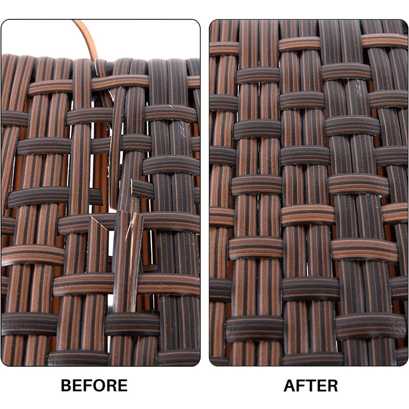 Coffee Gradient Flat Synthetic Rattan Weaving Material Plastic Rattan for9031 gallery