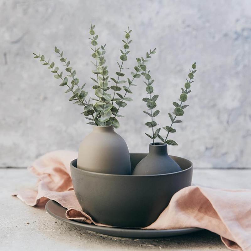 Artificial Eucalyptus Stems 18 Pcs for Home Office Wedding Decor Natural Look gallery