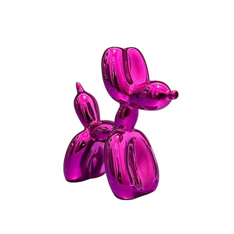 Y2k Resin Balloon Dog Figurine Decor Statuette Purple Pop Art Tabletop Gift