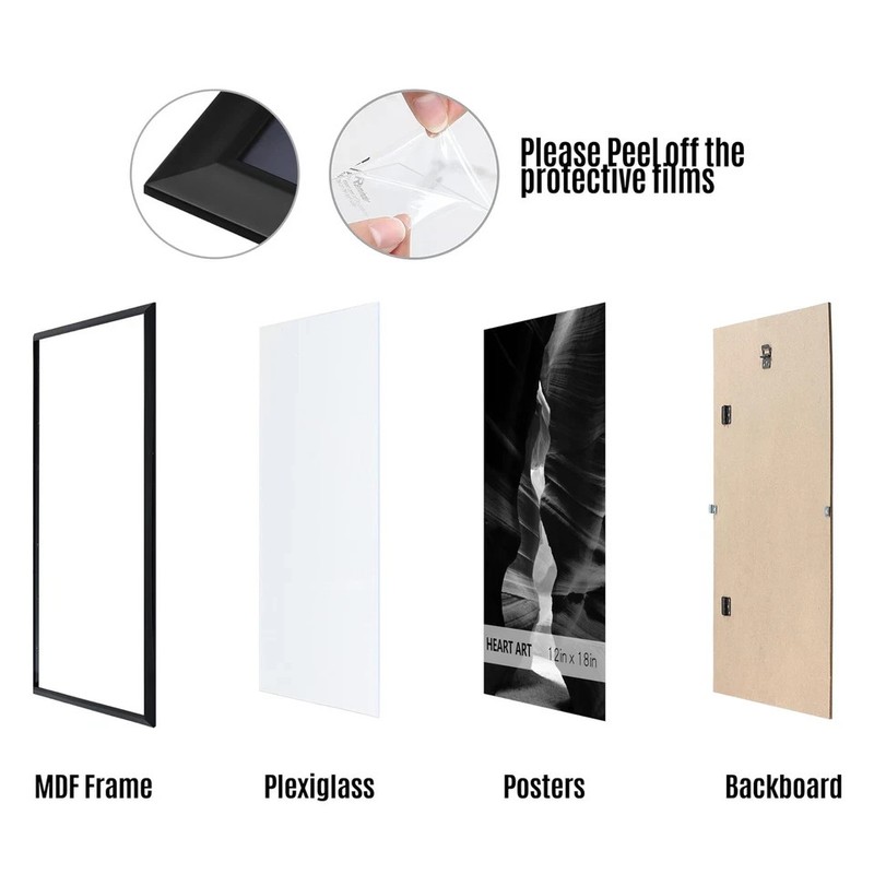 12x18 Frame 4 Pack,12x18 Poster Frame Without Mat,12 x 18 Wall Gallery Photo ... gallery
