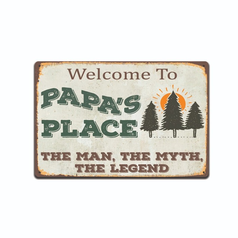 Papa's Place 8 x 12 inch Aluminum Sign TS609