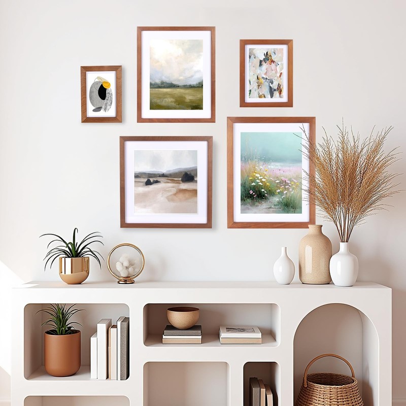 8x10 Picture Frame, Solid Natural Walnut Wood Photo Frame with Tempered Glass... gallery