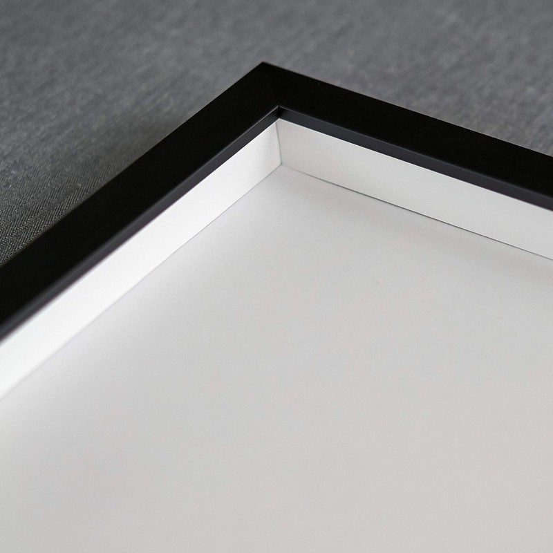 5x5 In Shadow Box Frame Black | 1 inches Deep Real Wood Contemporary Shadowbox D gallery