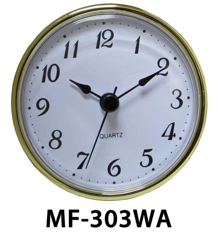 NEW 3-5/16″ – 3-1/2″ Complete Clock Insert or Fit-Up Movement – 9 Styles!