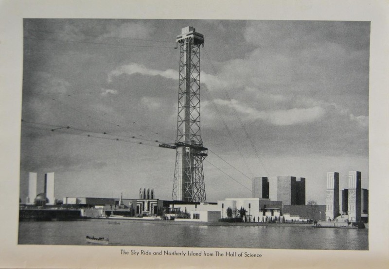 Antique Art Print Chicago Worlds Fair Northerly Island 1933 American History