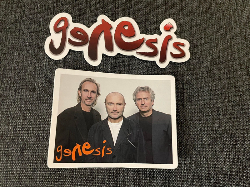 Lot (2) GENESIS 1 1/4″ to 3 1/2″ Band Logo STICKERS Photo FAST! FREE SHIP! Phil