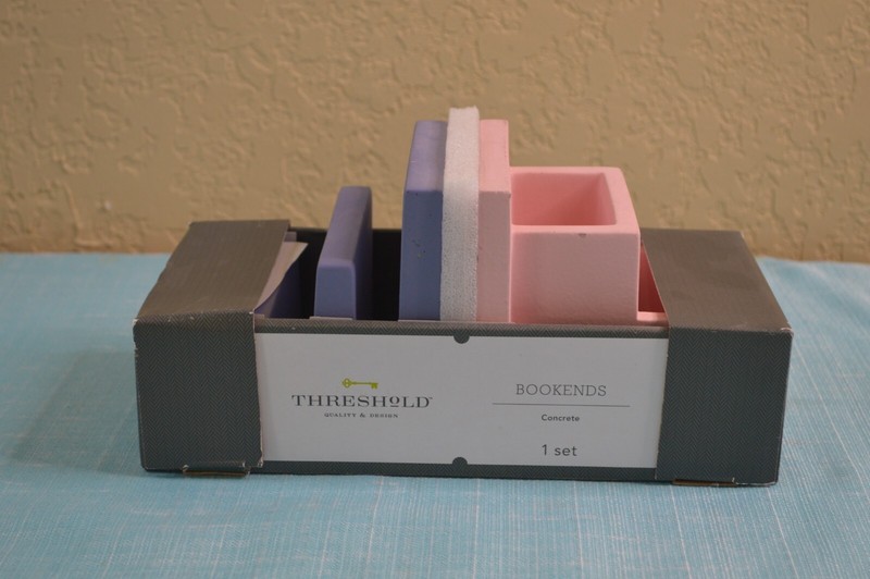 Threshold Quality & Design from Target Pink and Blue Concrete Bookends New