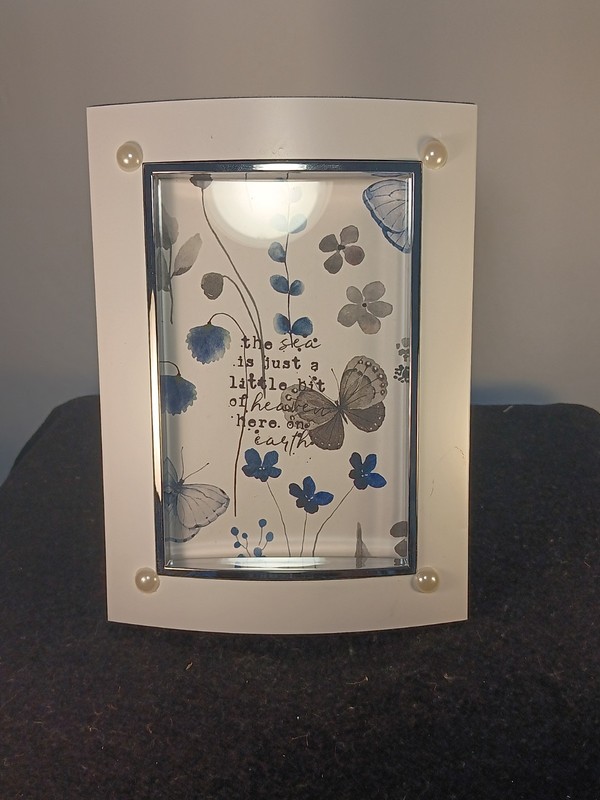 Handmade Butterfly Shadow Box Frame Coastal Decor Sea Quote One Of A Kind Art