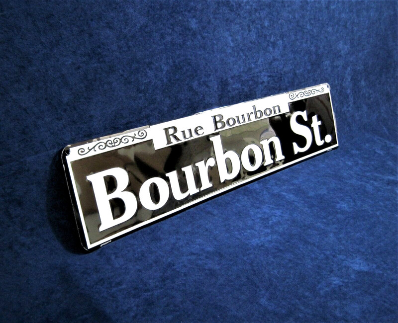 BOURBON STREET -*US MADE*- 24" Embossed Metal - Sign Man Cave Garage Bar Décor gallery