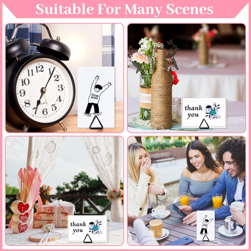 60 Pieces Table Number Holder Place Samll Triangle Shape Name Numbers Table P... gallery