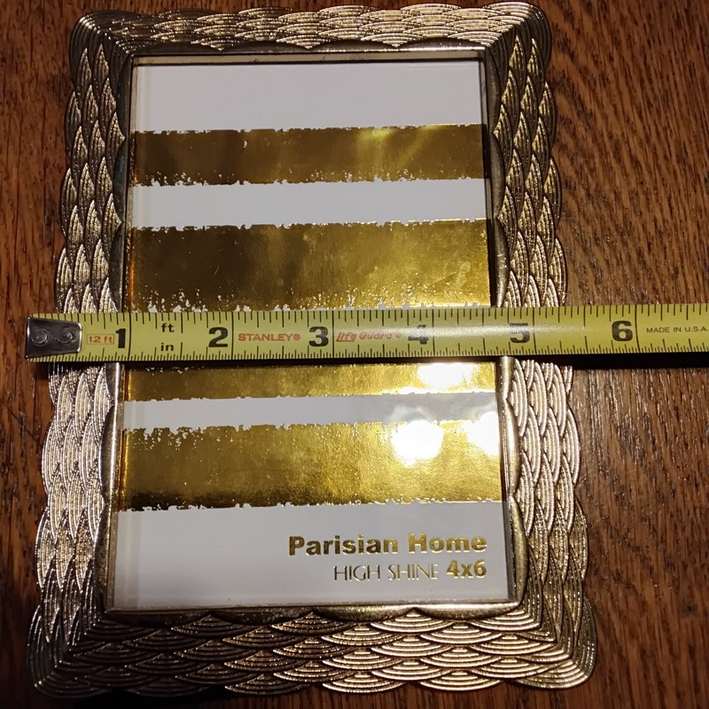 Beautiful Baskerweave Sheffield Parisian Home High Shine Goldtone Picture Frame gallery