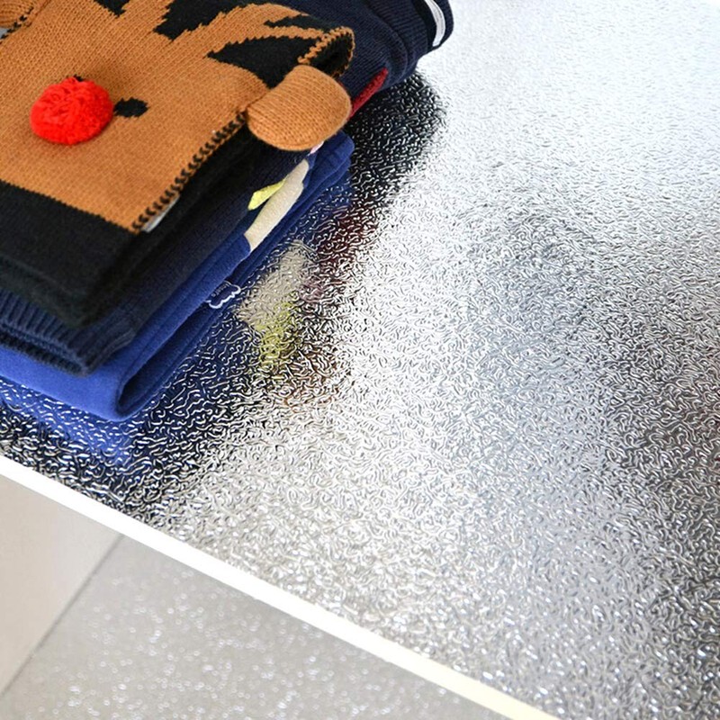 Silver Contact Paper Kitchen Backsplash Waterproof Peel Stick Shelf Liner Roll gallery