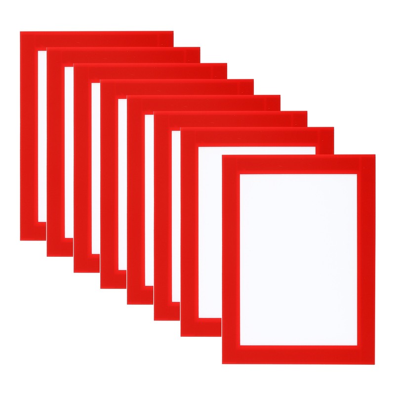 4×6 Magnetic Picture Frame, 8pcs A6 Magnetic Photo Frames, Red
