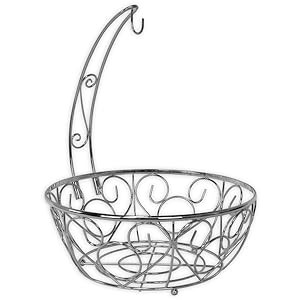 2-Tier Counter Fruit Basket Bowl Stora, Bronze gallery