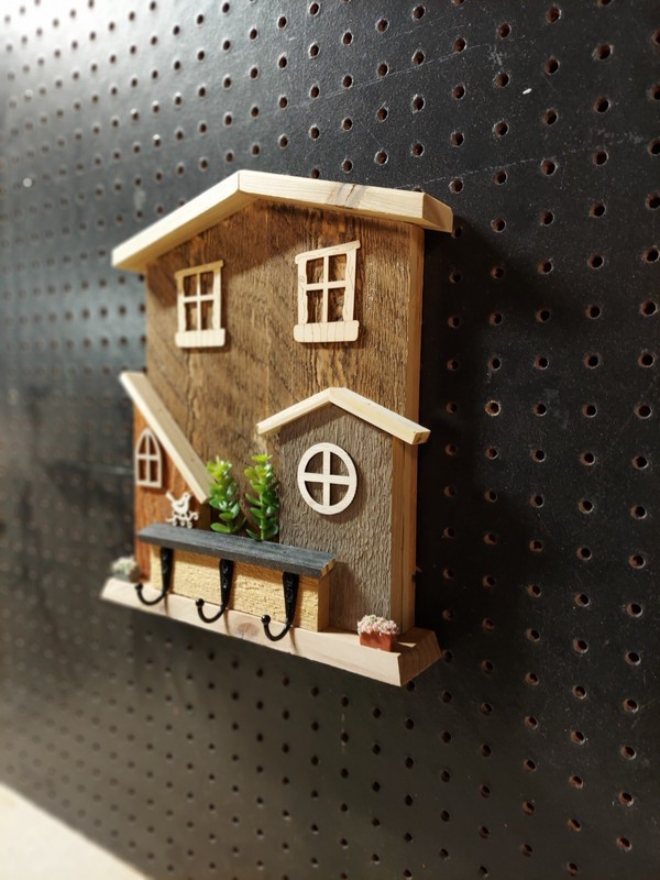 Rustic handcrafted Wall Key holder - ONE OF A KIND !! - Recycled wood ! gallery