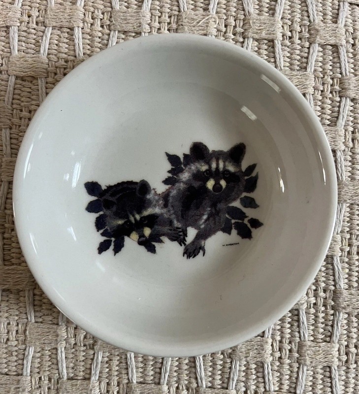 Creative Co-op Raccoon 4 Inch Trinket Dish Bowl Ceramic Home Decor Gift