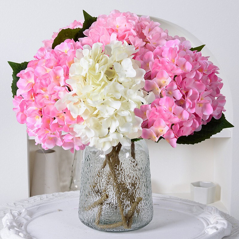 Artificial Hydrangea Flowers Fake Silk Bouquet Wedding Party Home Garden Decor gallery