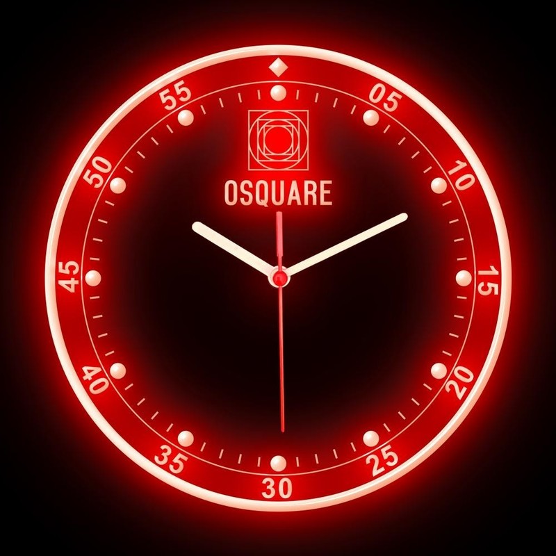 OSQUARE Minimalism North European Modern Interior Design Flexible Neon Clock 10" gallery