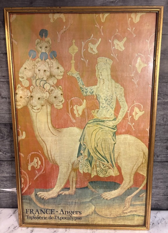 TAPISSERIE DE L’APOCALYPSE 39″ X 24.5″ 1972 RENAISSANCE POSTER UNKNOWN ARTIST