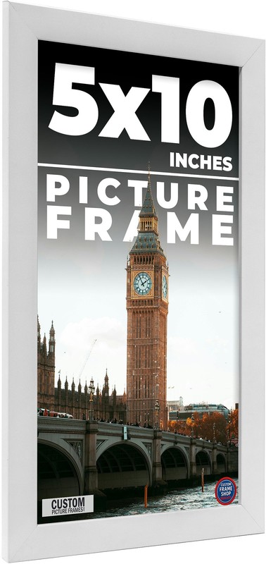 5×10 In Frame White Real Wood Picture Frame Width 0.75 inches | Interior Frame D