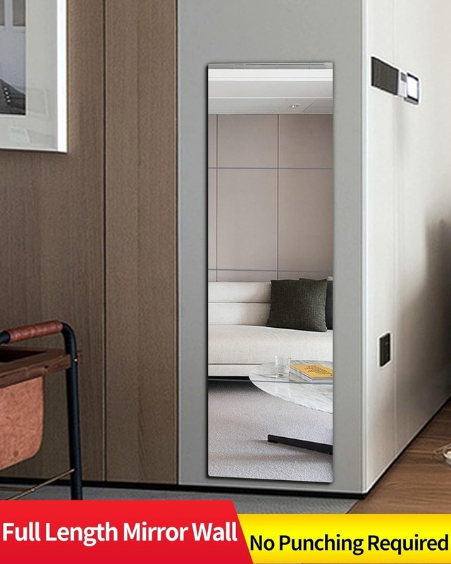 Unbreakable Full Length Mirror for Wall Mounted, over the Door Mirror, Full Body gallery